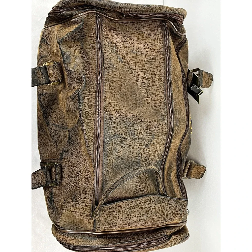 Kemper Open Small Duffle Bag Golf GUC Brown Faux Leather